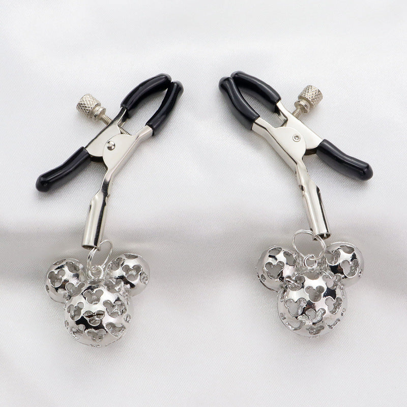 Metal Nipple Clamps with Bells – Adjustable BDSM Body Jewelry