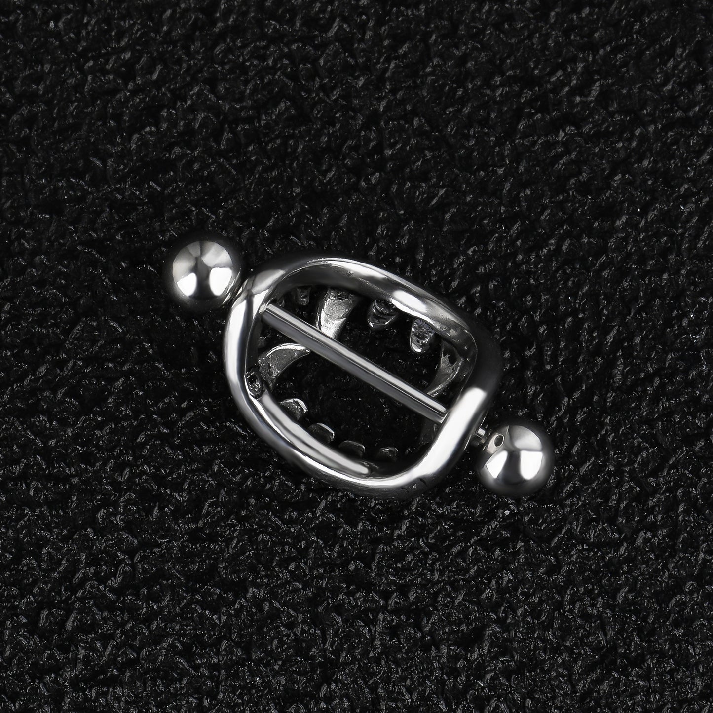 14G/14mm Internally Threaded F136 Titanium Straight Barbell Vamp Fang Nipple Barbell Piercing Jewelry