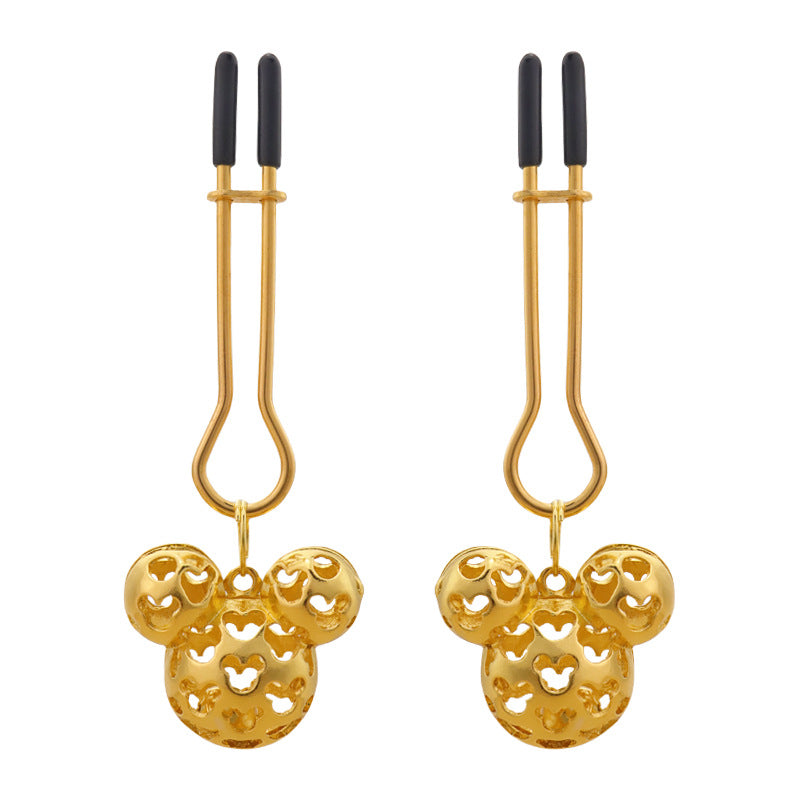 Metal Nipple Clamps with Bells – Adjustable BDSM Body Jewelry