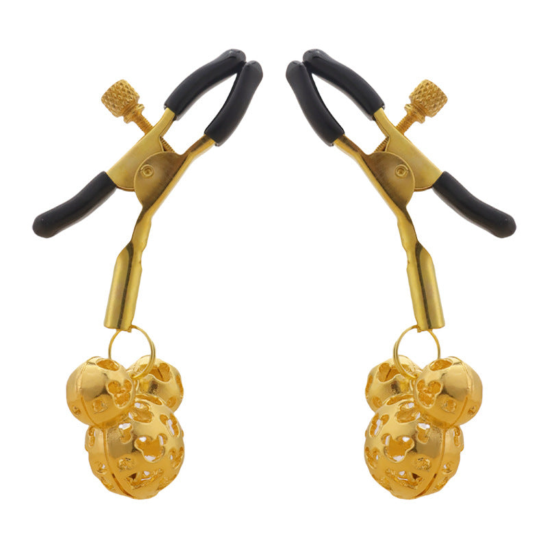 Metal Nipple Clamps with Bells – Adjustable BDSM Body Jewelry