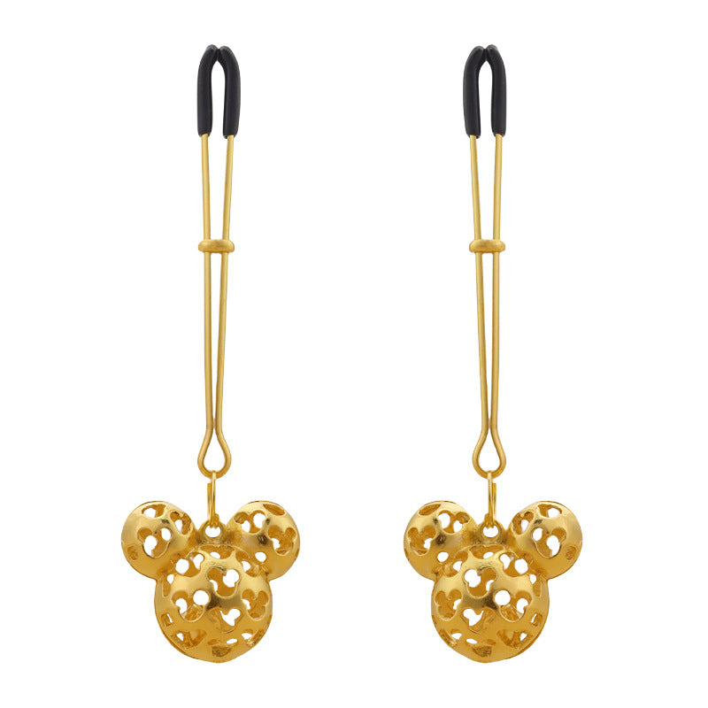Metal Nipple Clamps with Bells – Adjustable BDSM Body Jewelry