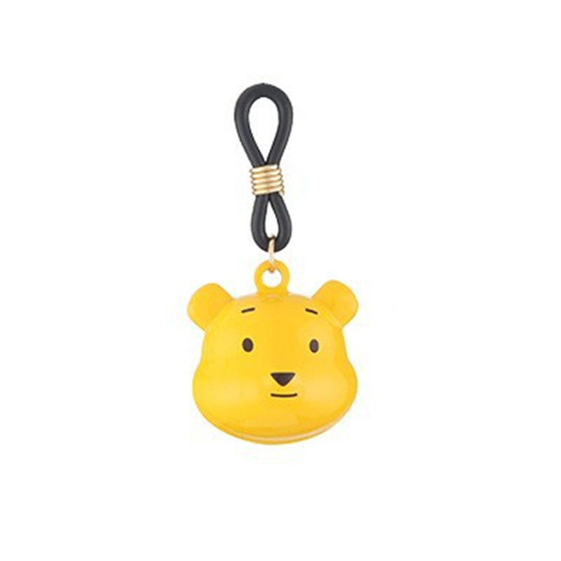 A yellow cartoon bear head attached to an adjustable black silicone loop for intimate body play.