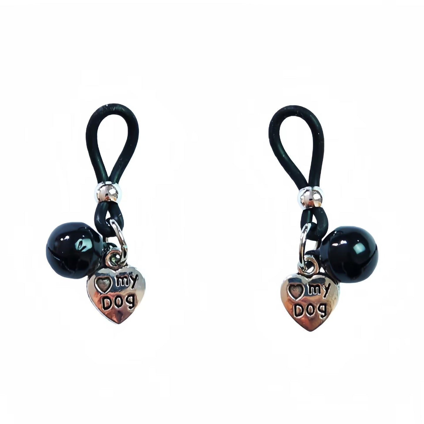 Secure fit non-piercing nipple loops with decorative charms, perfect for gothic and alternative fashion.