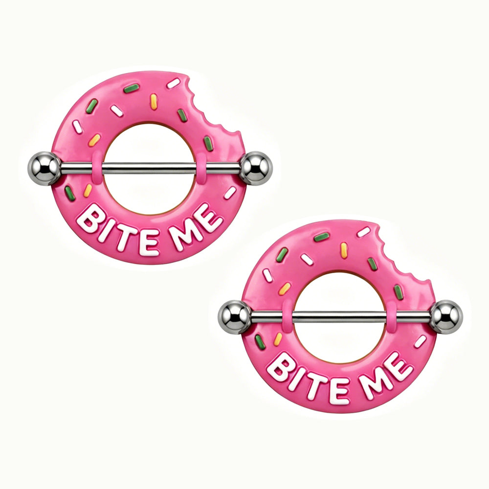 Technical dimensions of the donut nipple shield showing 1.6mm thickness and 14mm inner length.